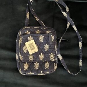 Very Rare Find! Vera Bradley mini hipster blue bag with white turtles